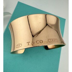 Tiffany & Co. 1837 Rubedo Metal Wide Cuff Bangle Bracelet 70g Limited Edition